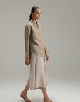 High Low Linen Button Down - Oat