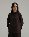 Mandarin Shirt - Mocha