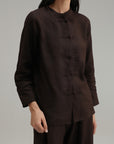 Mandarin Shirt - Mocha