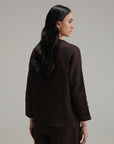 Mandarin Shirt - Mocha