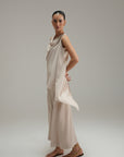 Asymmetrical Drape Top - Sand