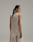 Asymmetrical Drape Top - Sand