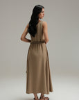 Resort Crosshatch Dress - Caramel