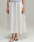 Vacation Linen Skirt - Ivory