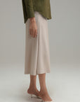 Flared Cross Hatch Culottes - Sand