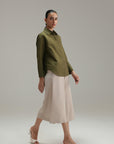 Flared Cross Hatch Culottes - Sand
