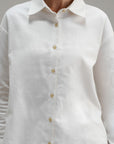 High Low Button Down - Ivory