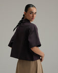Essential Linen Overshirt - Aubergine