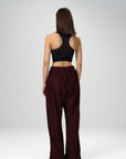 Pleated Pants (Maroon)
