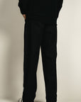 Straight Fit Pants - Black