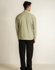 Mock Neck Sweat Shirt - Sage Green