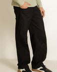 Barrel Fit Pants - Black