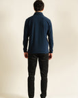 Textured Thermal Polo - Navy