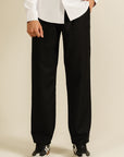 Tailored Pleated Pants - Black