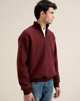 Formsoft Mock Neck  Wine Red