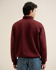 Formsoft Mock Neck  Wine Red