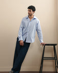 Raglan Button Down - Powder Blue