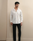 Raglan Button Down - White