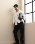 Raglan Button Down - White