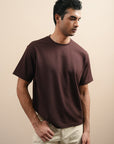 Koyo Knit Loose Fit Tee - Mocha