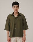 Boxy Button Down - Olive