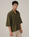 Boxy Button Down - Olive