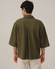 Boxy Button Down - Olive