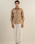 Button Down - Sandy Beige