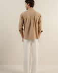 Button Down - Sandy Beige