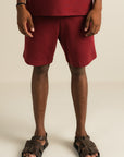 Cottonlock Lounge Shorts - Winewood
