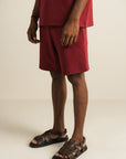 Cottonlock Lounge Shorts - Winewood