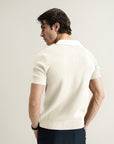 Textured Polo - Cream