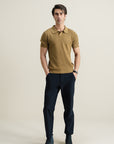 Textured Polo - Dirty Green