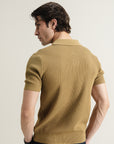 Textured Polo - Dirty Green