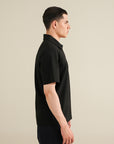 Koyo Knit Quarter Zip Polo - Black