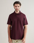 Koyo Knit Classic Polo - Wine Red