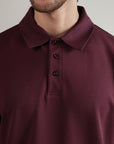 Koyo Knit Classic Polo - Wine Red