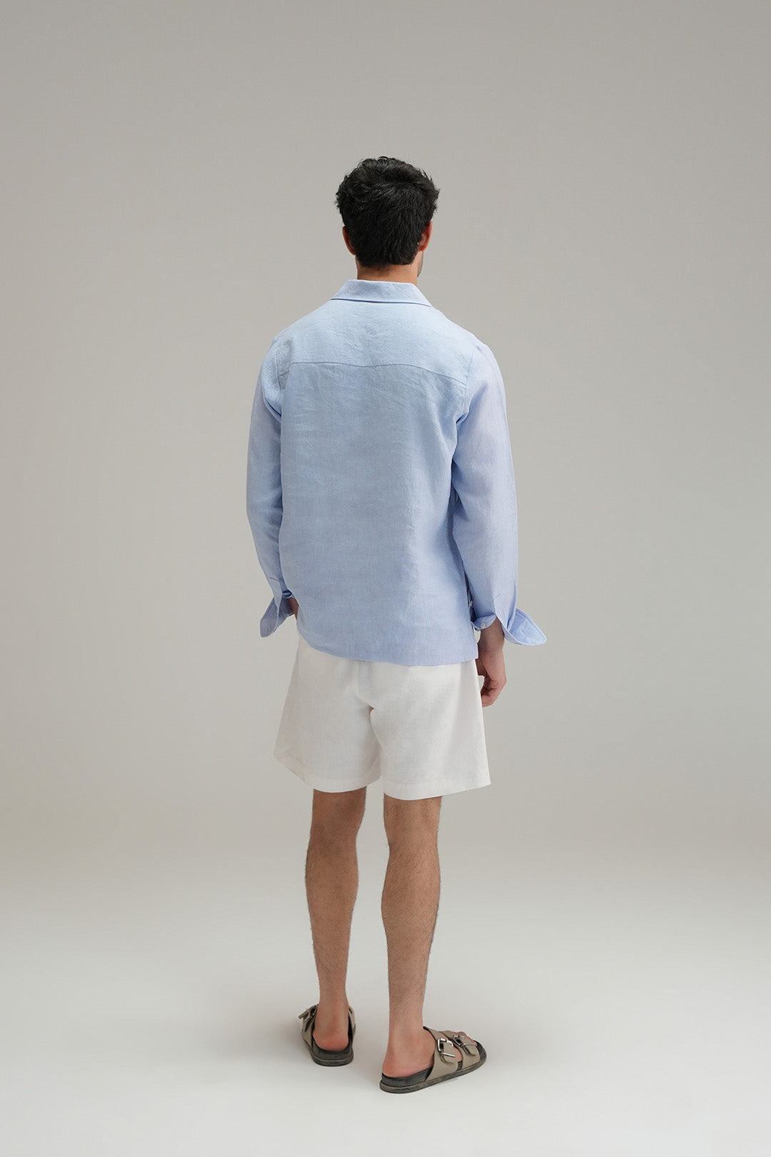 Pullover Linen Shirt - Classic Blue