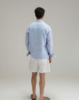 Pullover Linen Shirt - Classic Blue