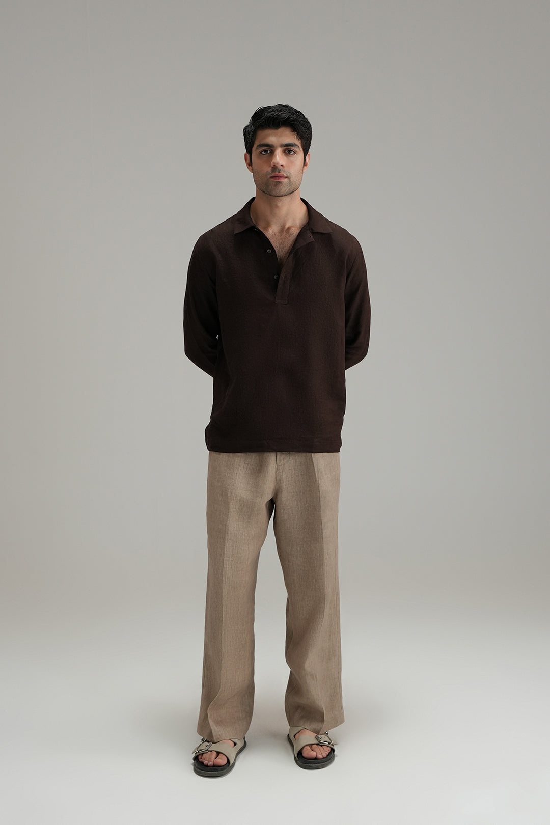 Pullover Linen Shirt - Mocha