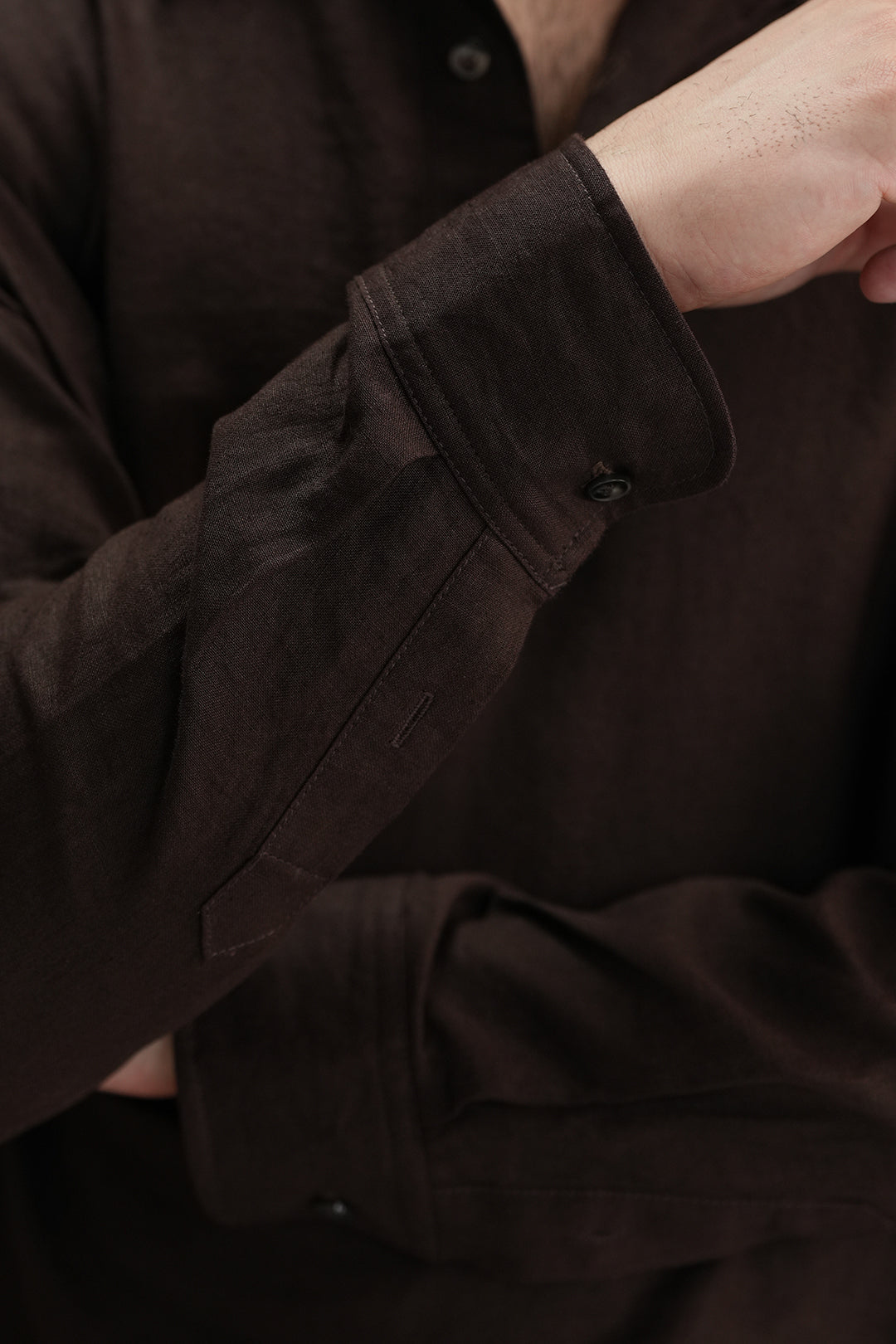Pullover Linen Shirt - Mocha