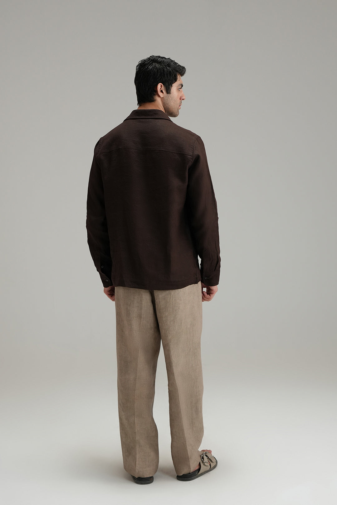 Pullover Linen Shirt - Mocha