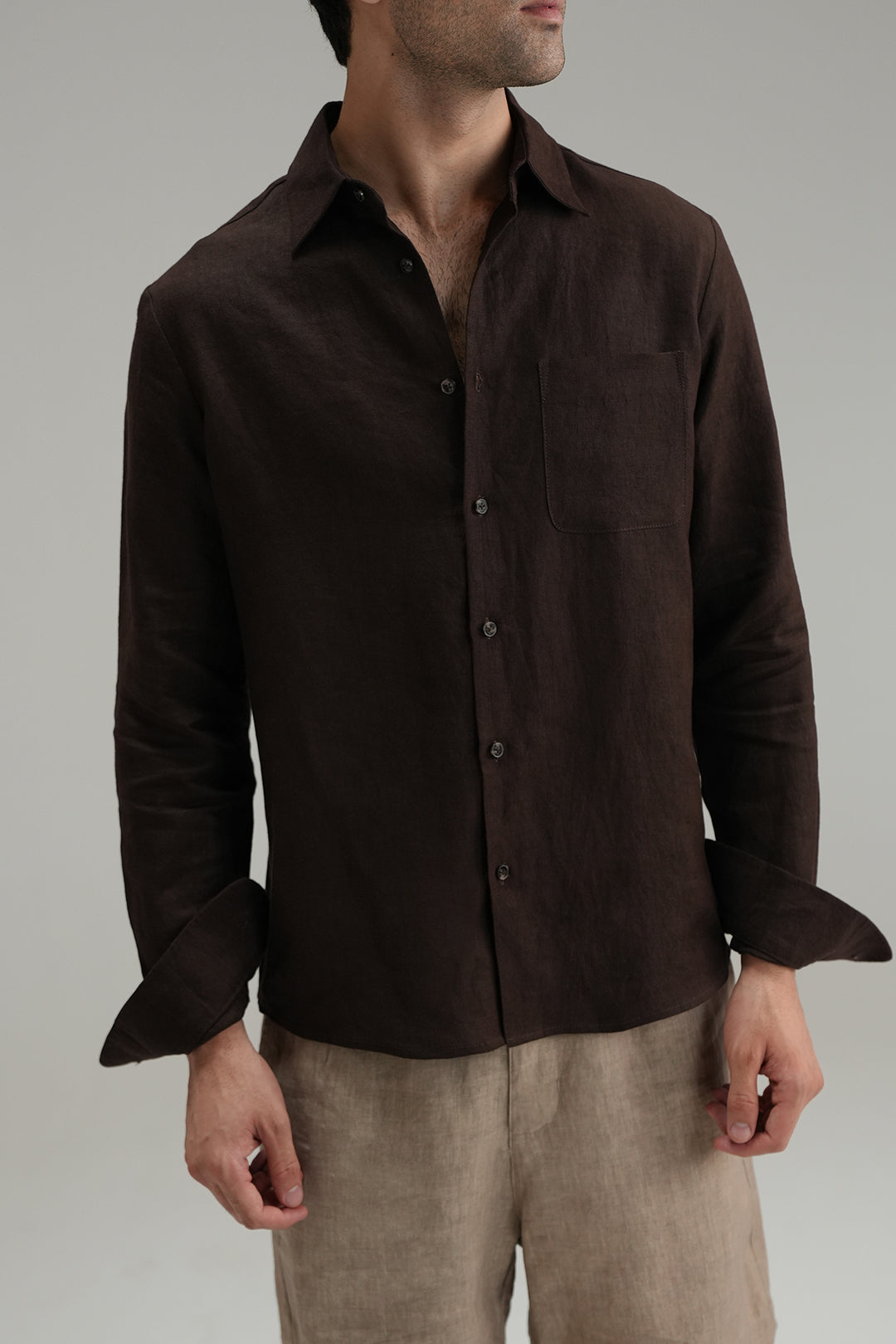 Everyday Linen Shirt - Mocha