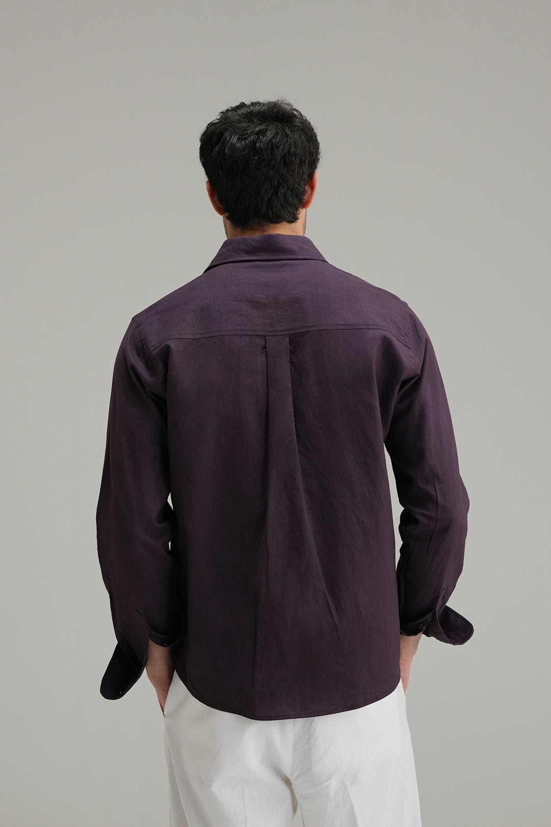 Everyday Linen Shirt - Aubergine