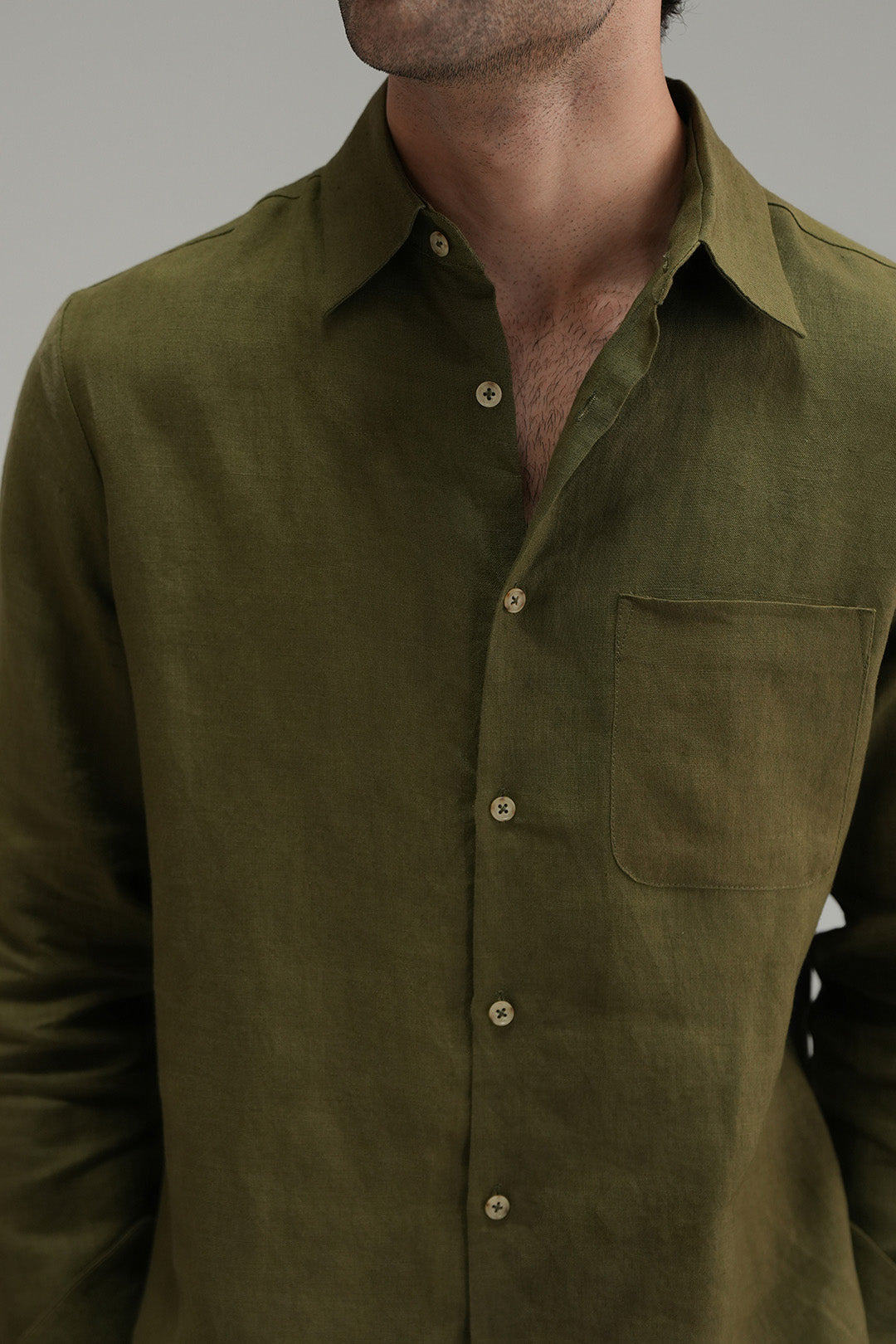 Everyday Linen Shirt - Olive