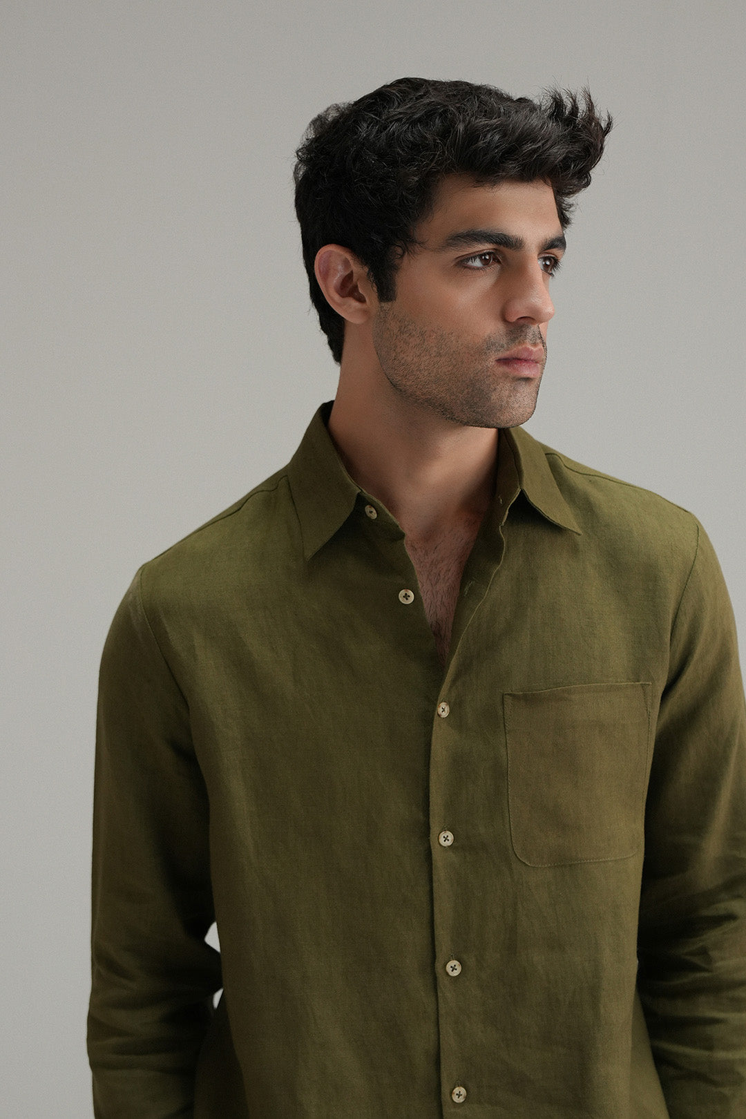 Everyday Linen Shirt - Olive
