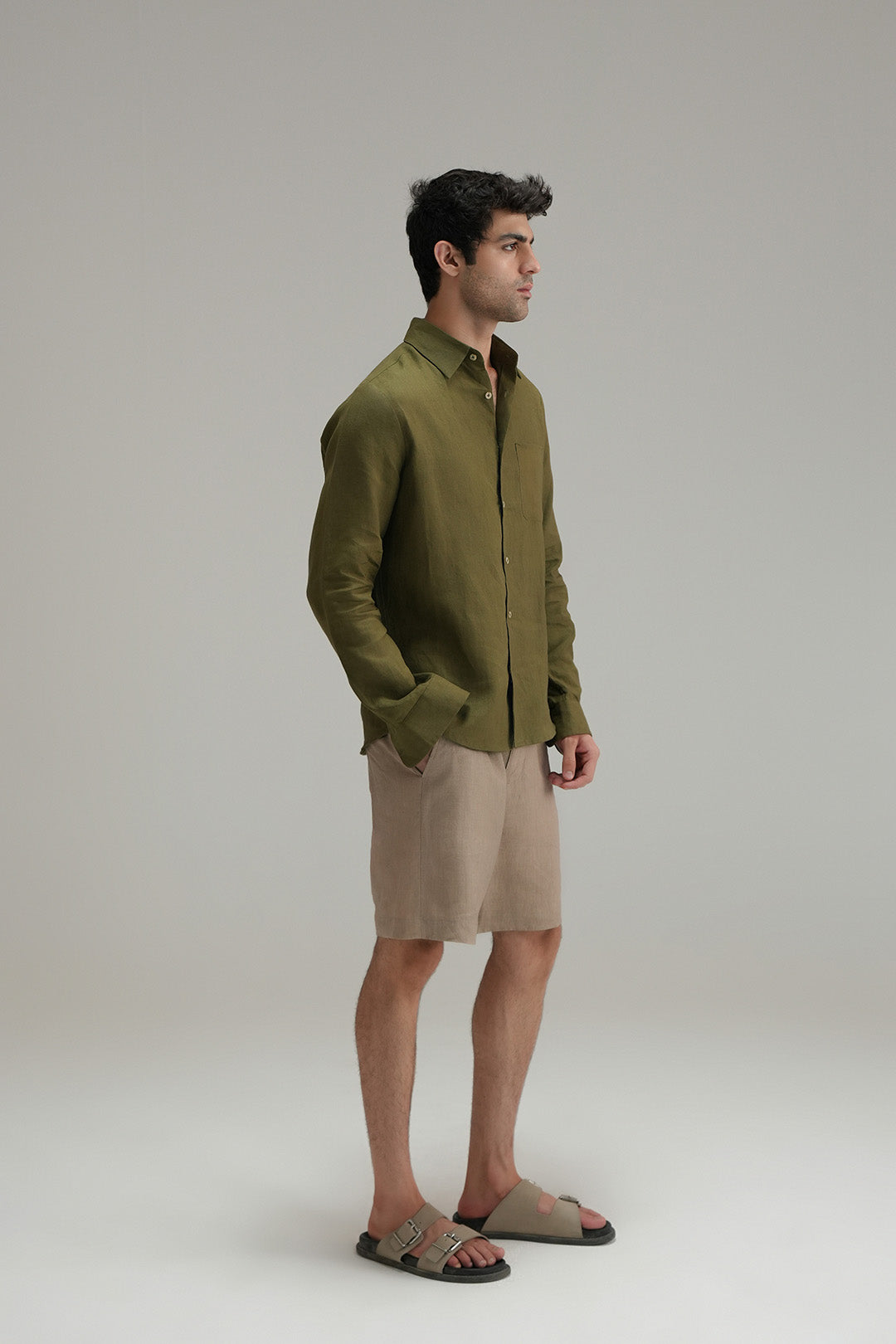 Everyday Linen Shirt - Olive