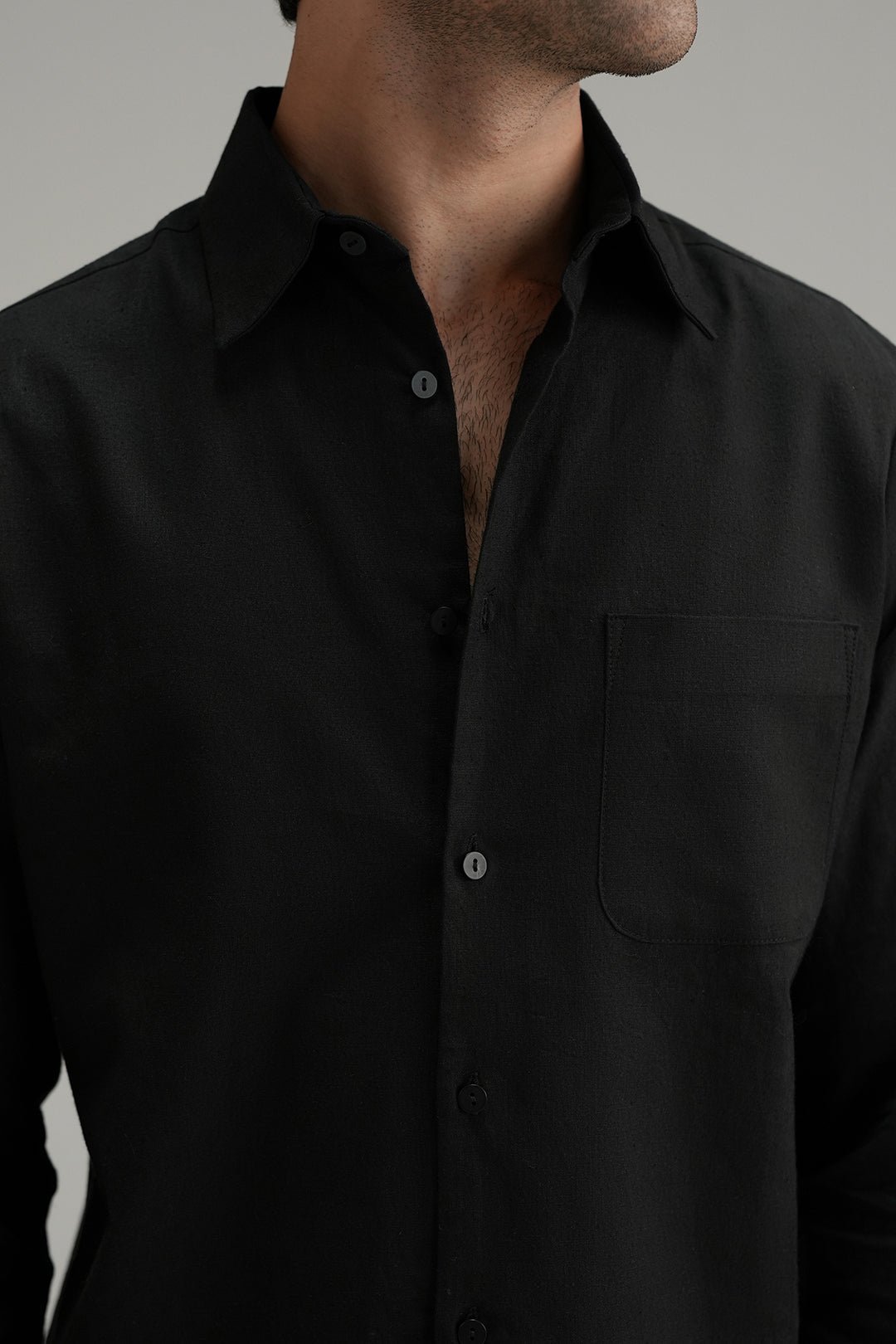 Everyday Linen Shirt - Black