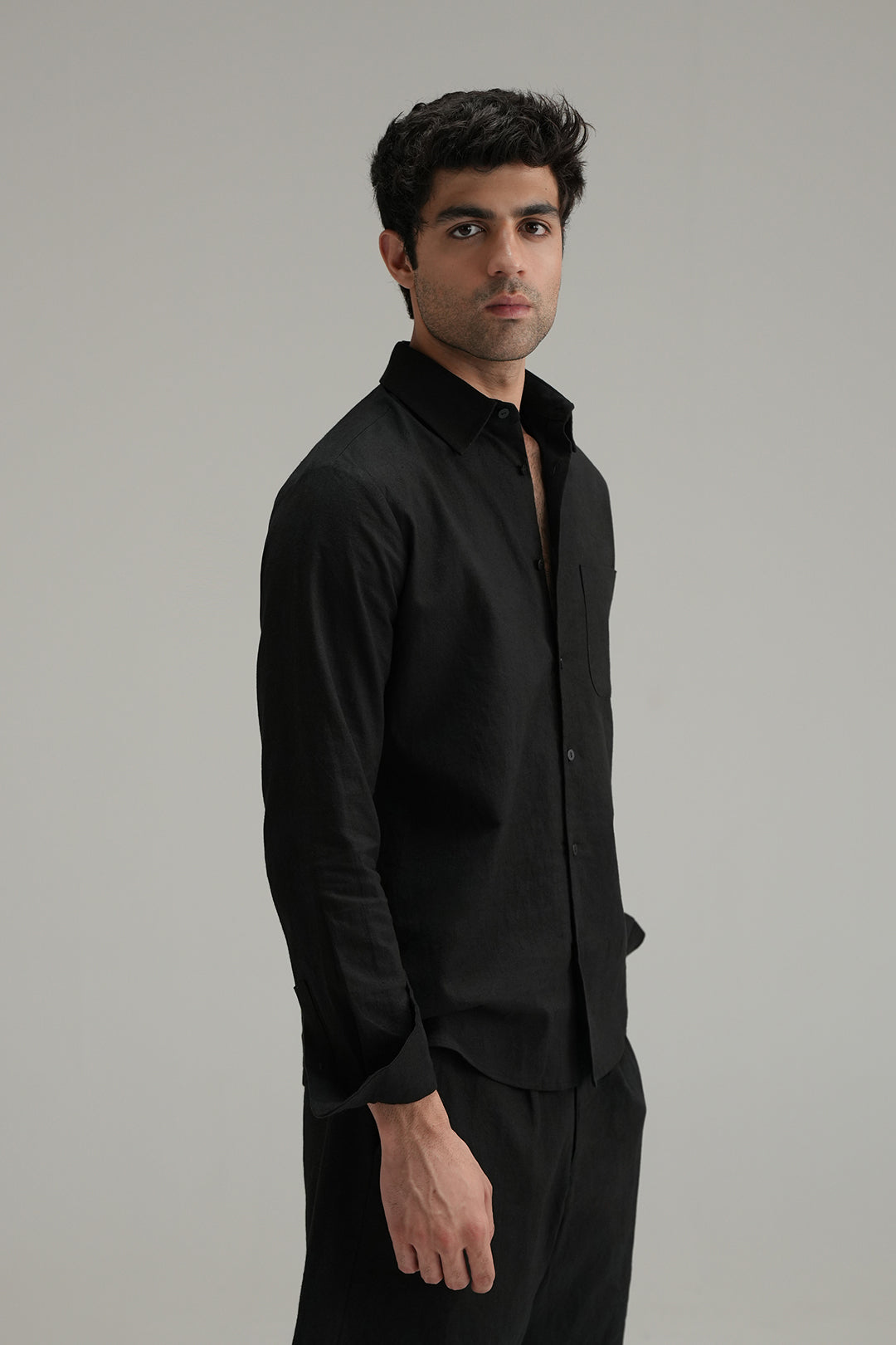 Everyday Linen Shirt - Black