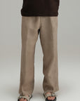 Tailored Linen Pants - Oat